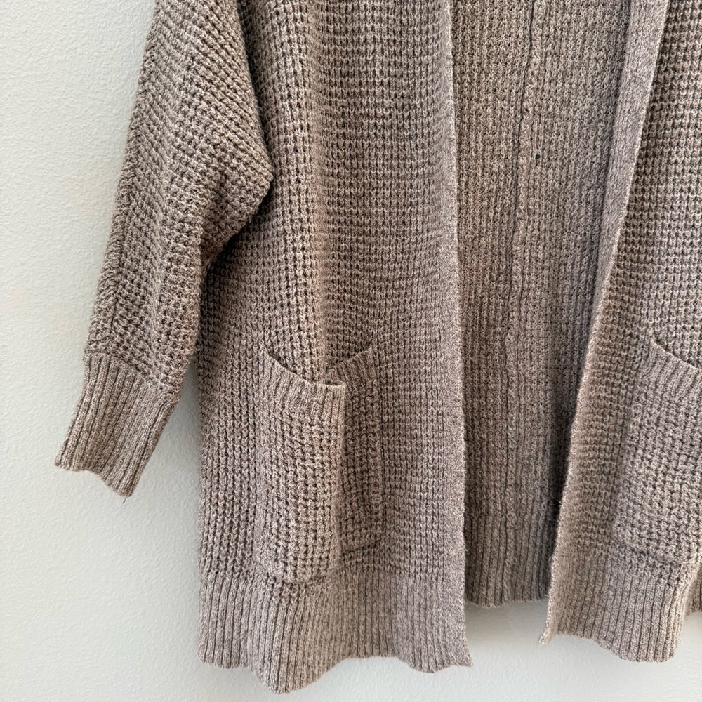 American Eagle Outfitters Tan Open Front Cardigan with Pockets XS S - Picture 2 of 6